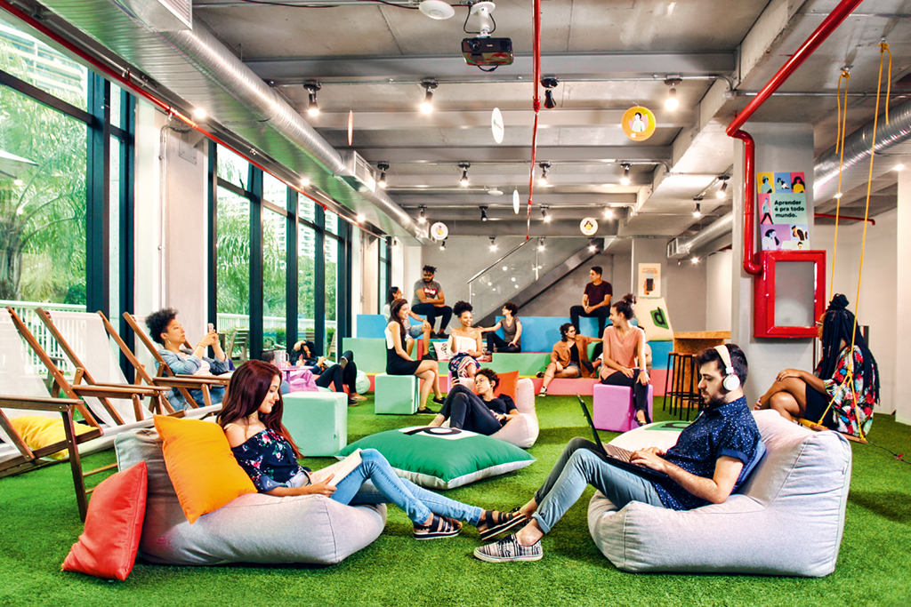 Nesta startup o café da manhã e o almoço são por conta da casa