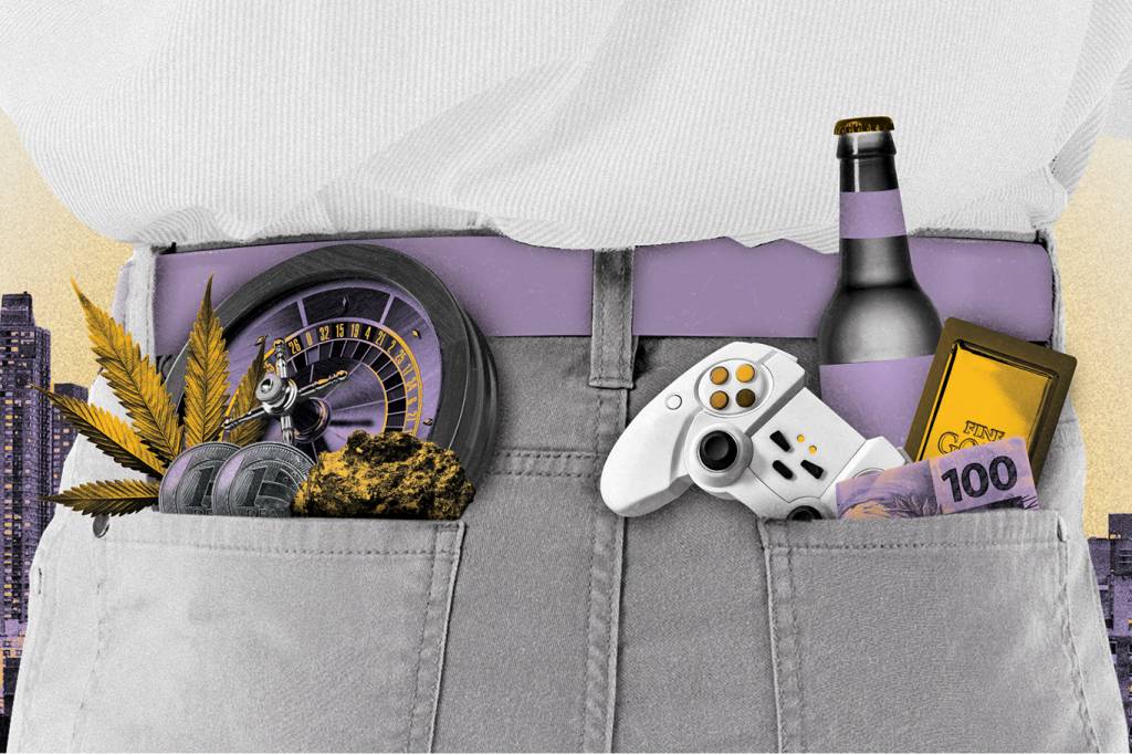 O parque de diversões dos fundos temáticos