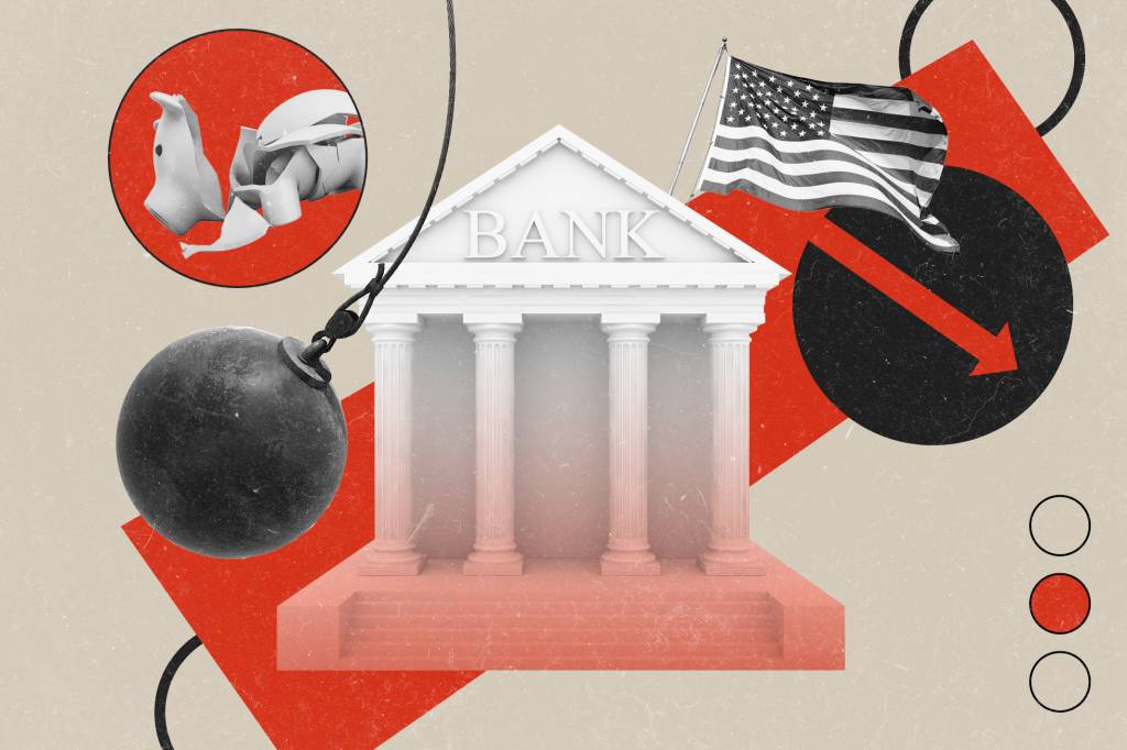 Crise bancária derruba NY, mas Ibov é salvo por PETR4 e BBDC4