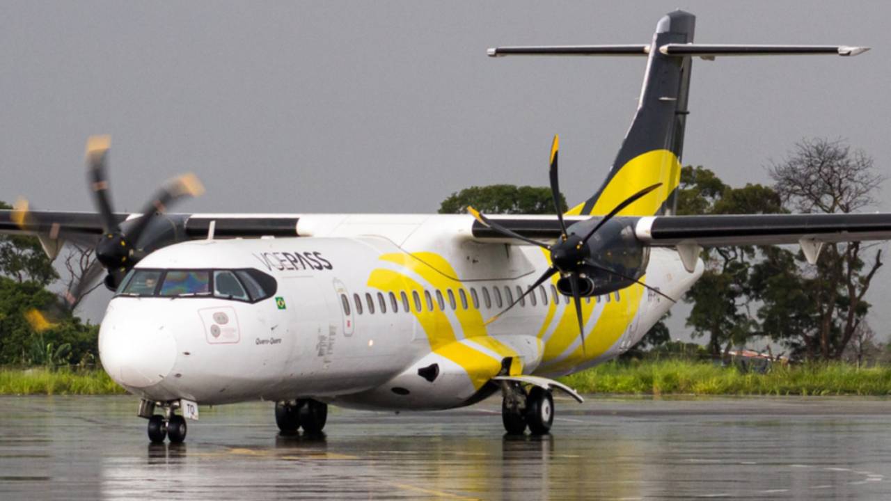 Modelo de avião da VoePass Linhas Aéreas.